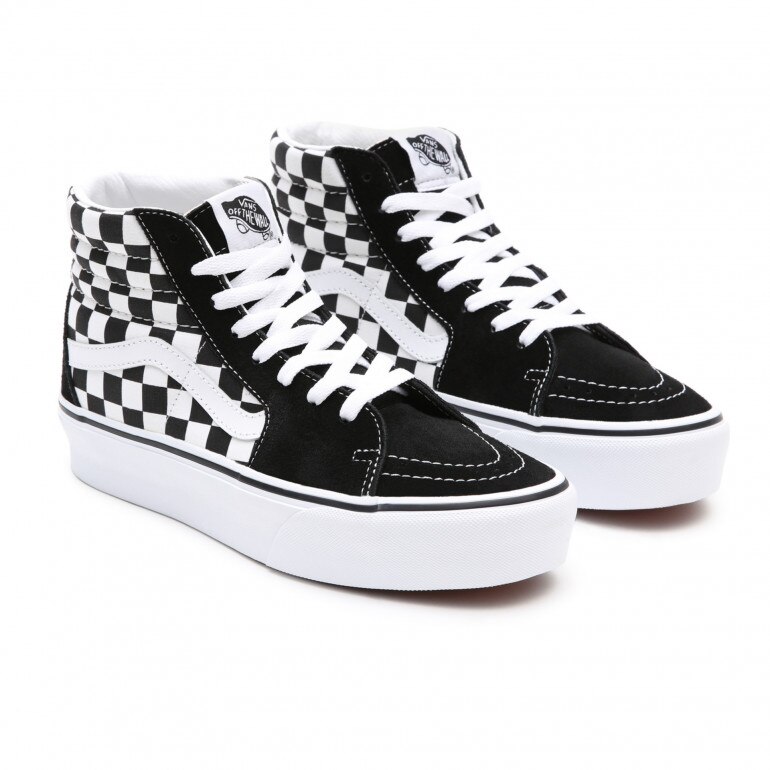 Damskie buty VANS UA SK8-Hi Platform 2.0 - czarno-białe